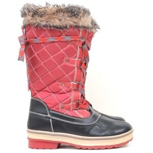 Storm by Cougar Women's Aspen Winter Duck Style Boots Sz 7M Fur Collar Quilted